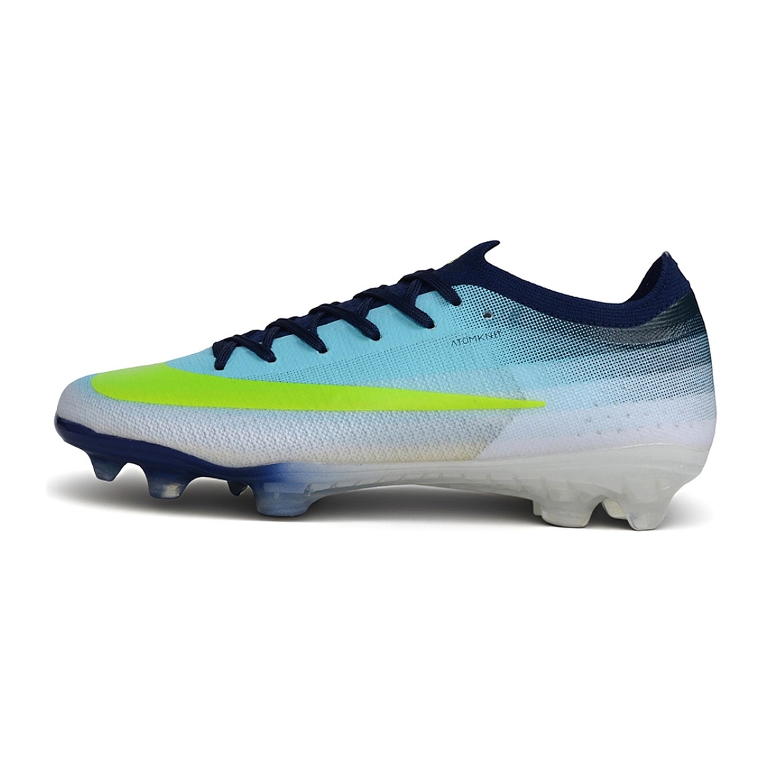 Chuteira Nike Air Zoom Mercurial Vapor 17 Elite Azul Escuro e Branco Campo FG