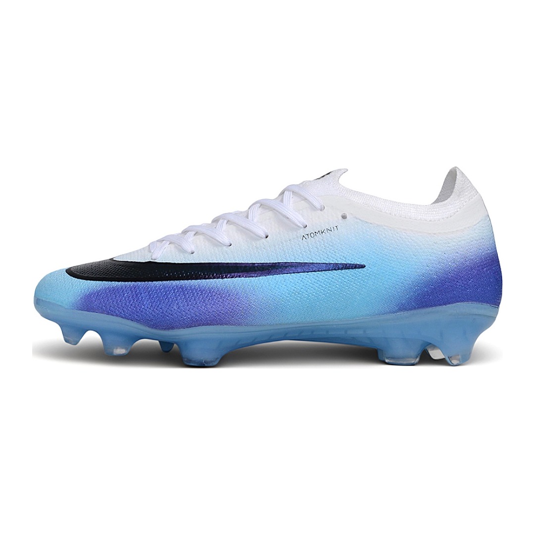 Chuteira Nike Air Zoom Mercurial Vapor 17 Elite Branco, Azul Claro e Roxo Campo FG