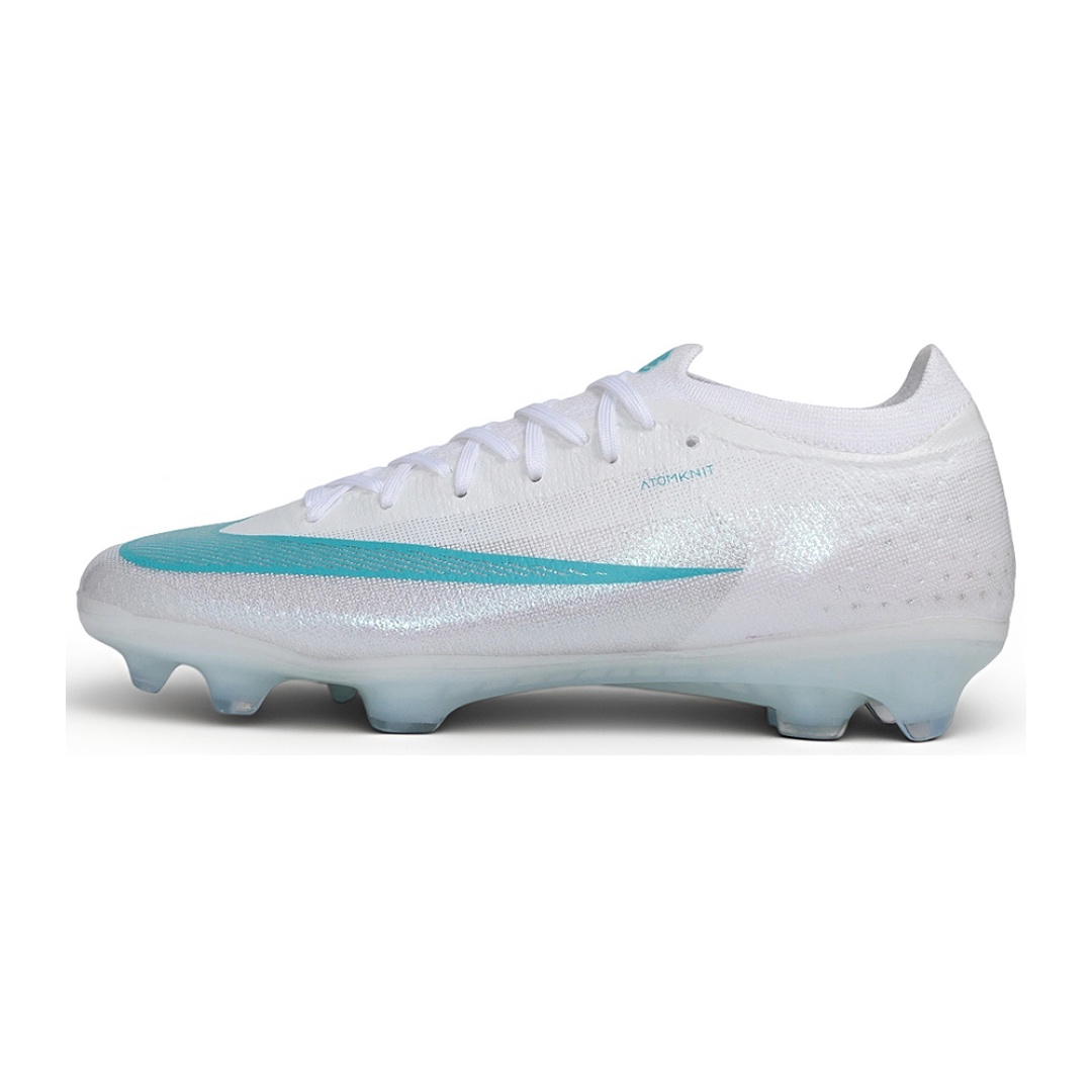 Chuteira Nike Air Zoom Mercurial Vapor 17 Elite Azul Claro e Branco Campo FG