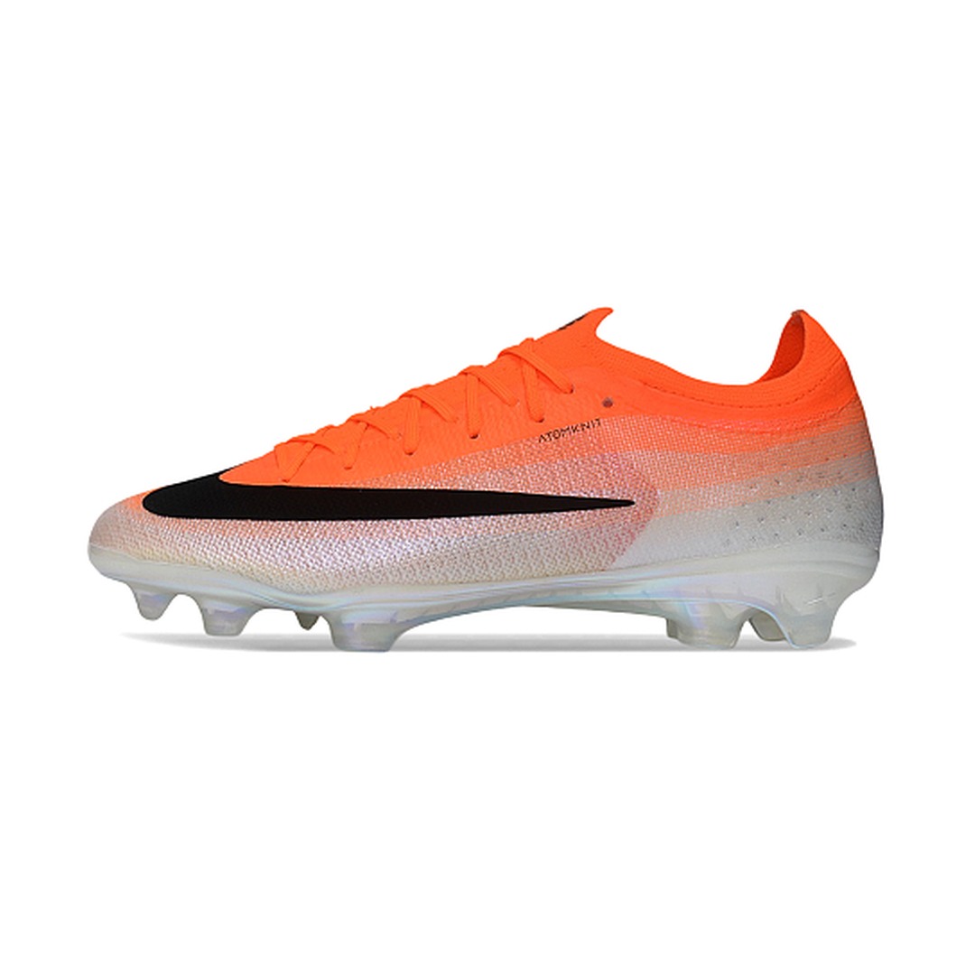 Chuteira Nike Air Zoom Mercurial Vapor 17 Elite Laranja e Branco Campo FG