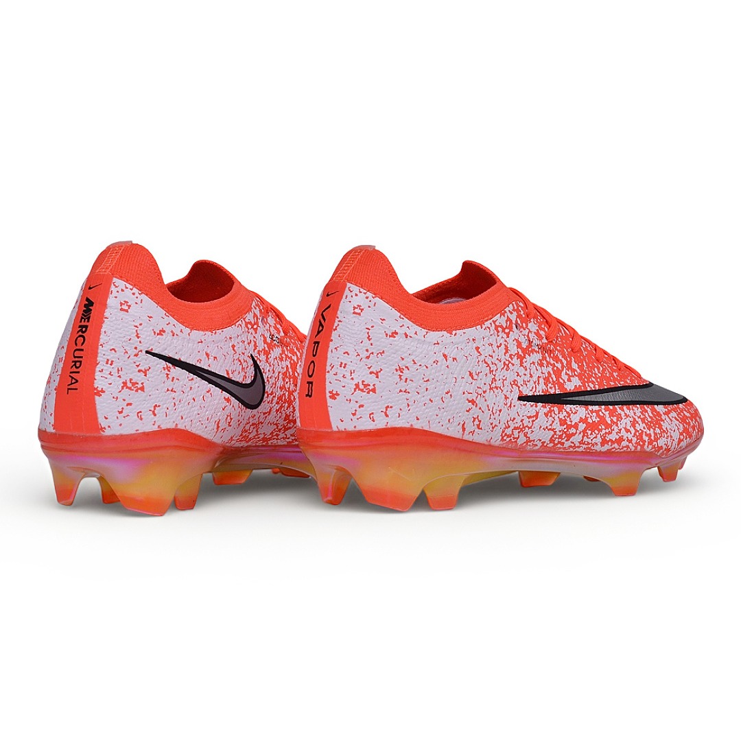 Nike Air Zoom Mercurial Vapor 17 Elite White and Orange Speckle FG — Imagen 3