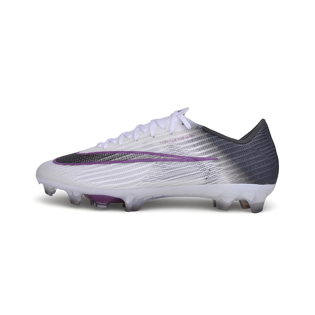 Chuteira Nike Air Zoom Mercurial Superfly 11 Branca, Roxo e Preto Campo FG