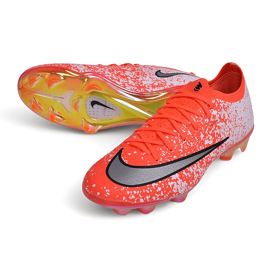 Nike Air Zoom Mercurial Vapor 17 Elite White and Orange Speckle FG — Imagen 2