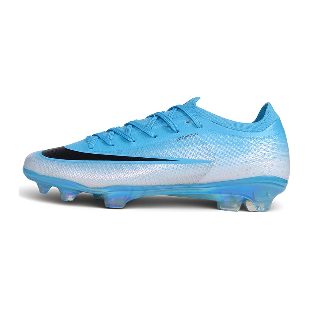 Chuteira Nike Air Zoom Mercurial Vapor 17 Elite Branco, Azul Claro e Preto Campo FG